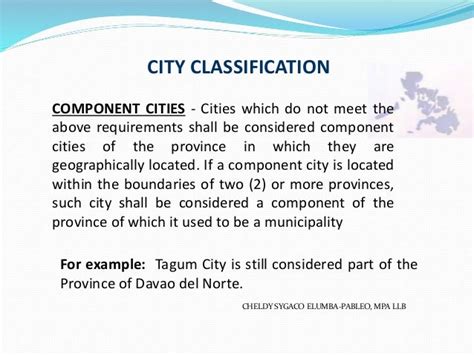 what is component city means